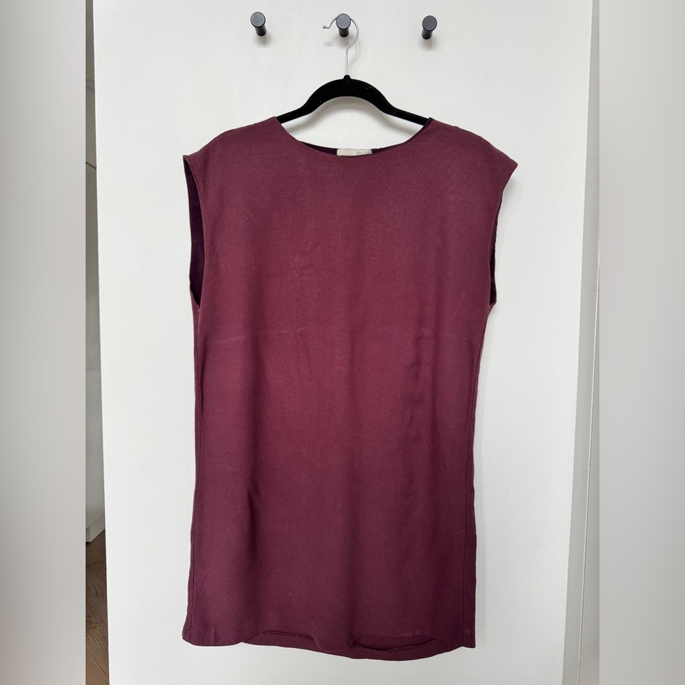 OAK + FORT Deep Burgundy Tunic Top